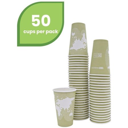 Eco-Products Cup, Hot, World Art, 16Oz 20PK ECOEPBHC16WA